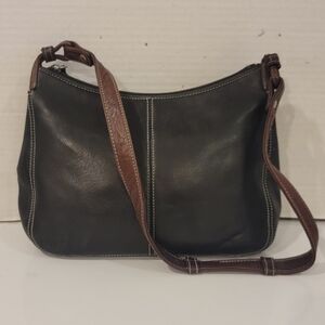TIGNANELLO‎ BLACK & BROWN LEATHER SHOULDERBAG
